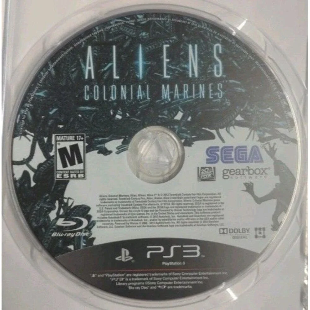 Pre Owned Aliens: Colonial Marines (Sony PlayStation 3, 2013) PS3, No Manual